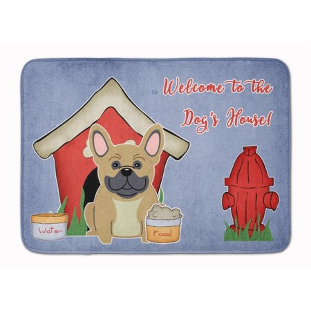 Carolines Treasures Dog House French Bulldog Cream Machine Washable Memory Foam Mat BB2764RUG